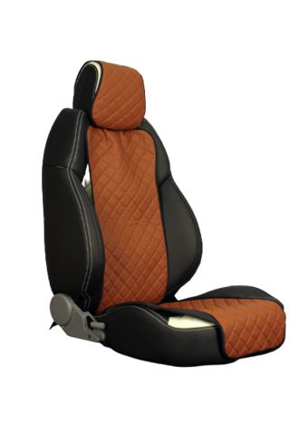 Накидки из экокожи (ромб) - Модель №2 широкое сиденье (цена за пару)