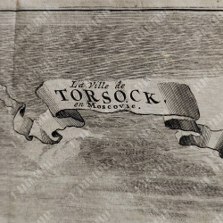 Витсен Н. Город Торжок в Московии. Гравюра по рисунку Н. Витсена. Бумага, офорт, резец. 1719 г.