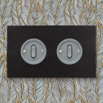 Рамка 2-х постовая, скрытый монтаж, Шедель Форест, дерево, цвет Угольно-черный BF7-620-119