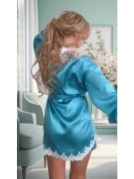 Халат кружевной с вышивкой