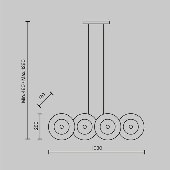 Подвесной светильник Maytoni Aster MOD007PL-08G1