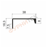 RP01 Ручка мебельная 60мм, A00 Серебро матовое