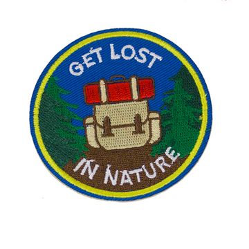 Нашивка термоаппликация на одежду и на рюкзак. Get lost in nature, Путешествия