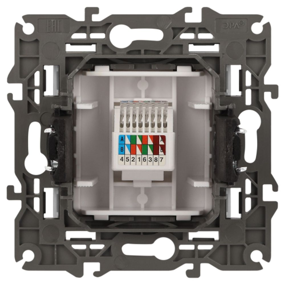 14-3107-01 ЭРА Розетка RJ45, IP20, белый