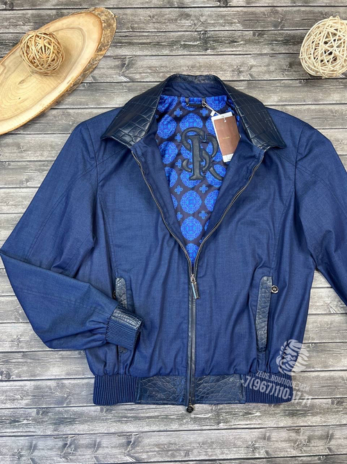 Куртка Stefano Ricci со вставками из кожи крокодила