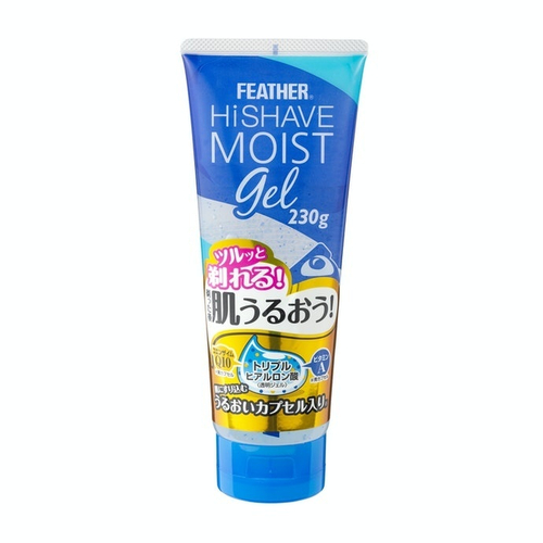 "Feather" Увлажняющий гель для бритья с гиалуроновой кислотой, коэнзимом Q10 и витамином А с морским ароматом, 230 гр