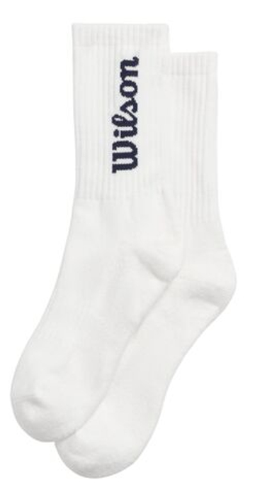 Теннисные носки Wilson Crew Logo 1P - bright white/classic navy