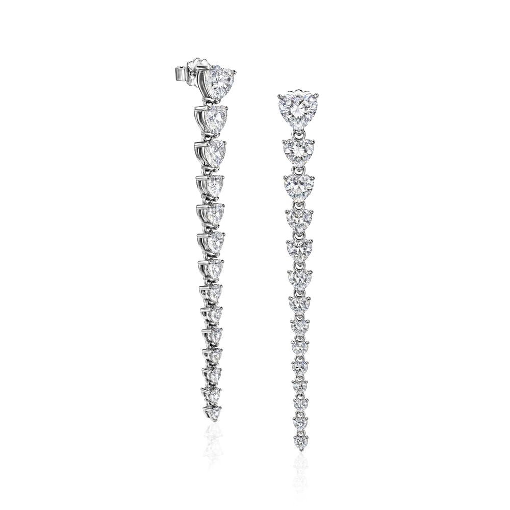 Серьги длинные Heart White Серьги длинные Heart White
