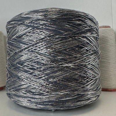 WOOL REFLEX - Luxury Production by Ri.Go.; 87% меринос, 13% фольга; 160м/100гр; col. 6662, цвет: серо-синий, фольга серебро. S507