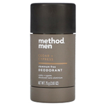 Method, Для мужчин, дезодорант, кедр и кипарис, 75 г (2,65 унции)