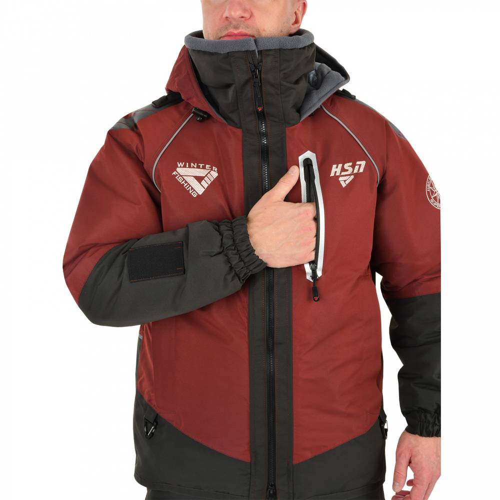 Костюм-поплавок мужской зимний "Rescuer II comfort" -40, hardguard, махагон, ХСН