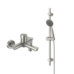 Смеситель для ванны и душа с душевым комплектом Dorff Logic NEW D0103030SS Нержавеющая сталь