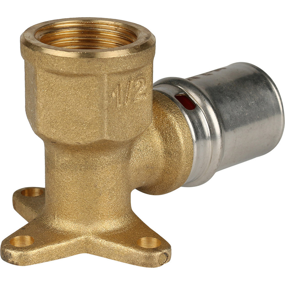 Угольник STOUT настенный с креплением короткий ВР 1/2" х20 пресс