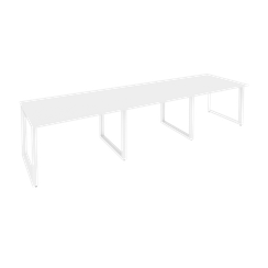 Onix Стол переговорный O.MO-PRG-3.2 Белый Бриллиант/Металл Белый 3540*980*750