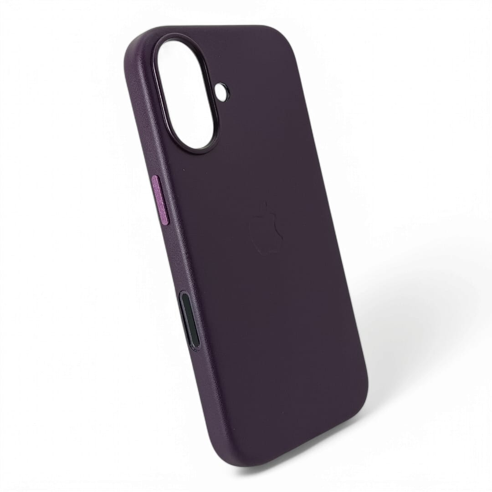 Leather Case (с сенсорной клавишей и АНИМАЦИЕЙ) для iPhone 16 Pro Max
