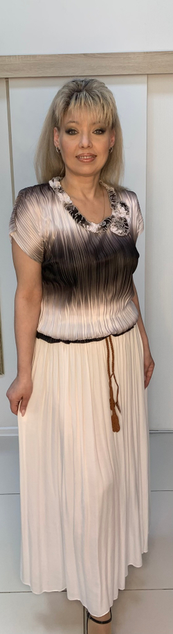 Блузка-жатка с переходом цвета