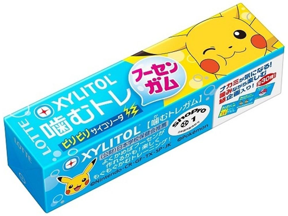 Жевательная резинка Xylitol Покемон вкус содовой Lotte, 21 гр. 1/15