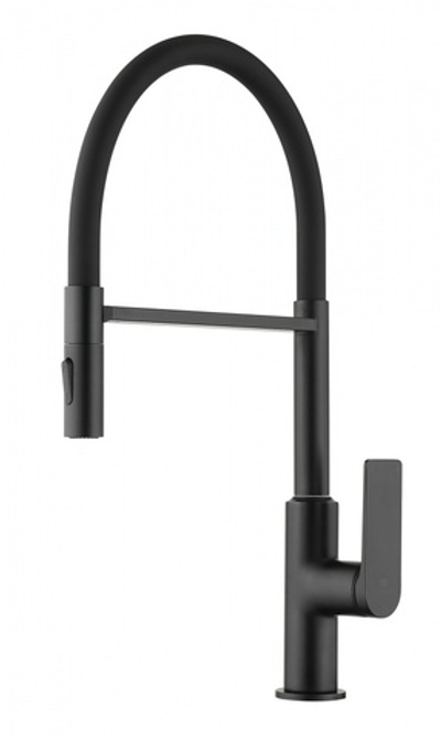 07126-C Смеситель для кухни с гиб. МАГНИТ. изливом (ЧЕР.+ЧЕР.) GANZER (10/1шт)