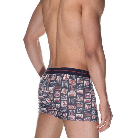 Трусы мужские боксеры темно-синие с принтом DARKZONE DZN2073