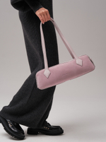 Сумка багет на плечо Deboro 31129 розовый дым