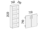 Стеллаж закрытый Альфа 63 532