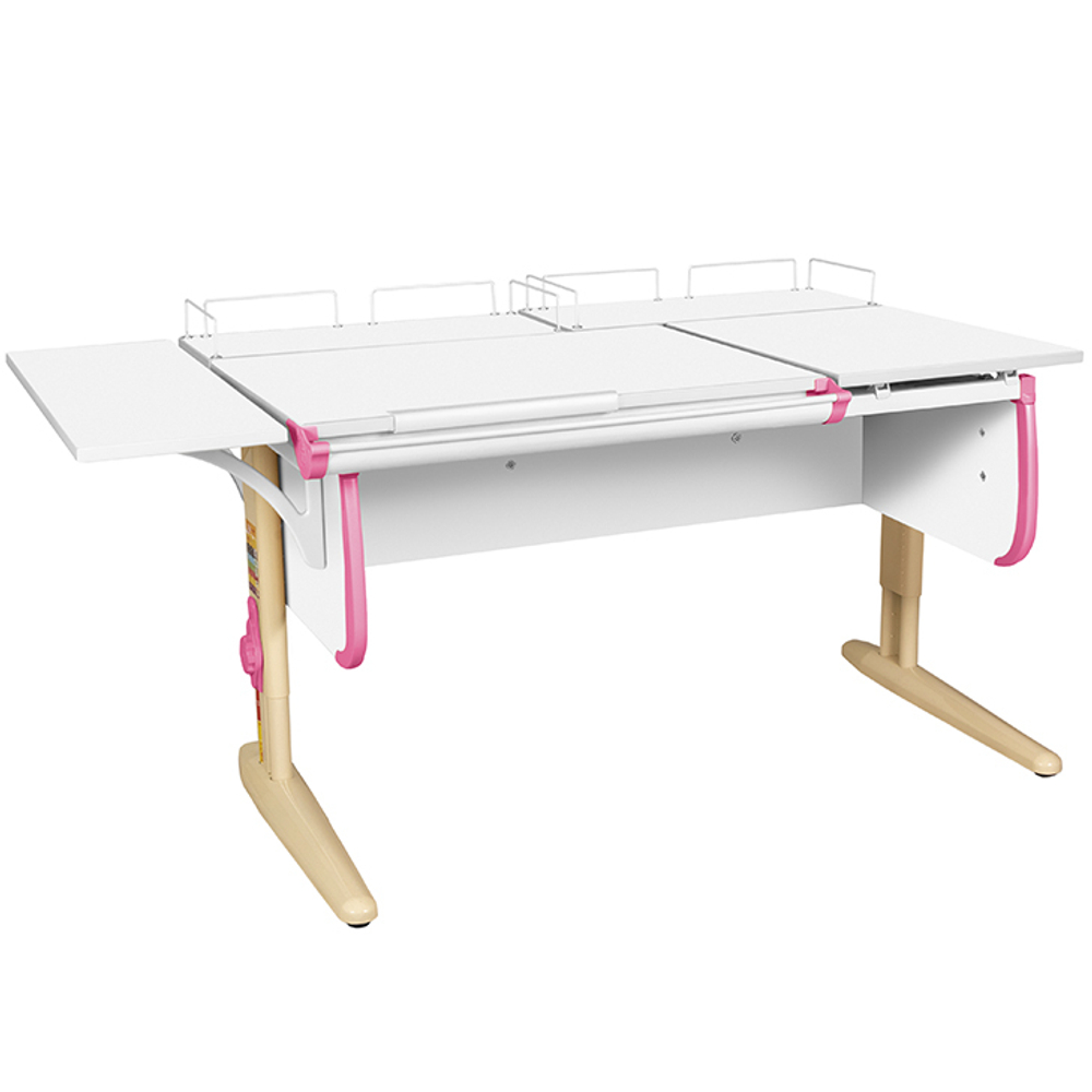 Растущая парта с задними и боковой полками Дэми СУТ 25-02-Б1 (1500×880 мм)