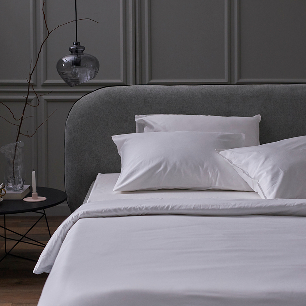 Набор наволочек из плотного сатина белого цвета из коллекции essential, 70х70 см