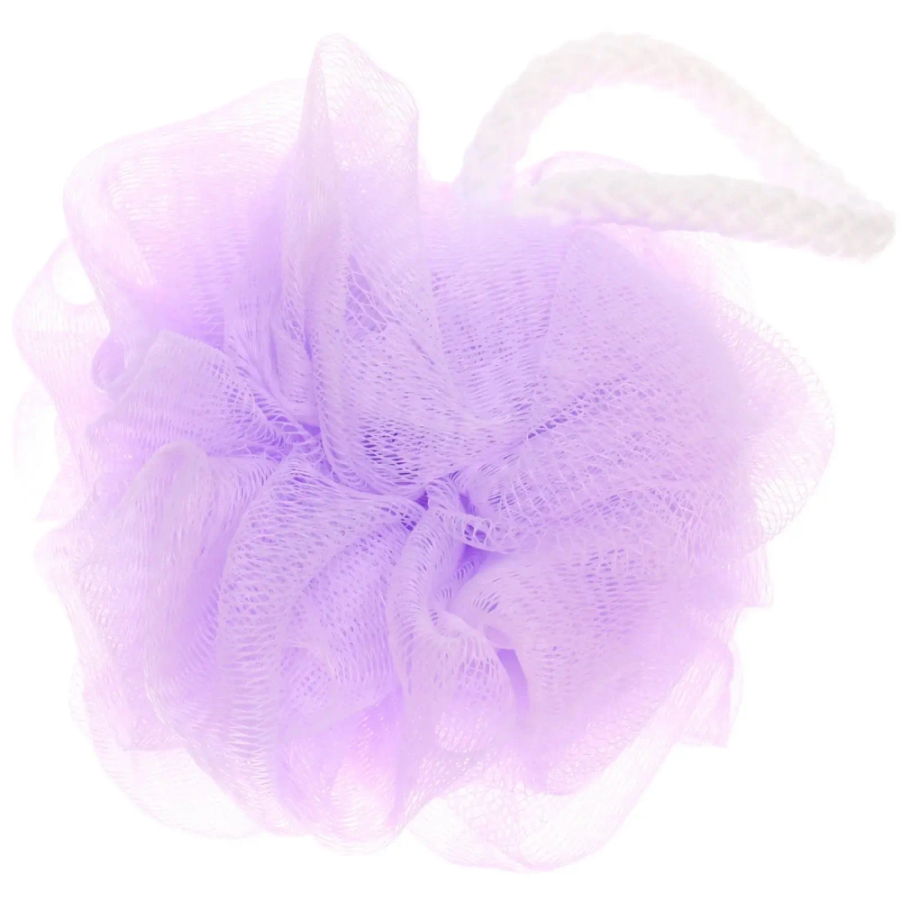 Мочалка детская полипропиленовая в красочной коробке «KARAPPPUZ House», цвет лавандовый, d - 10см,30гр