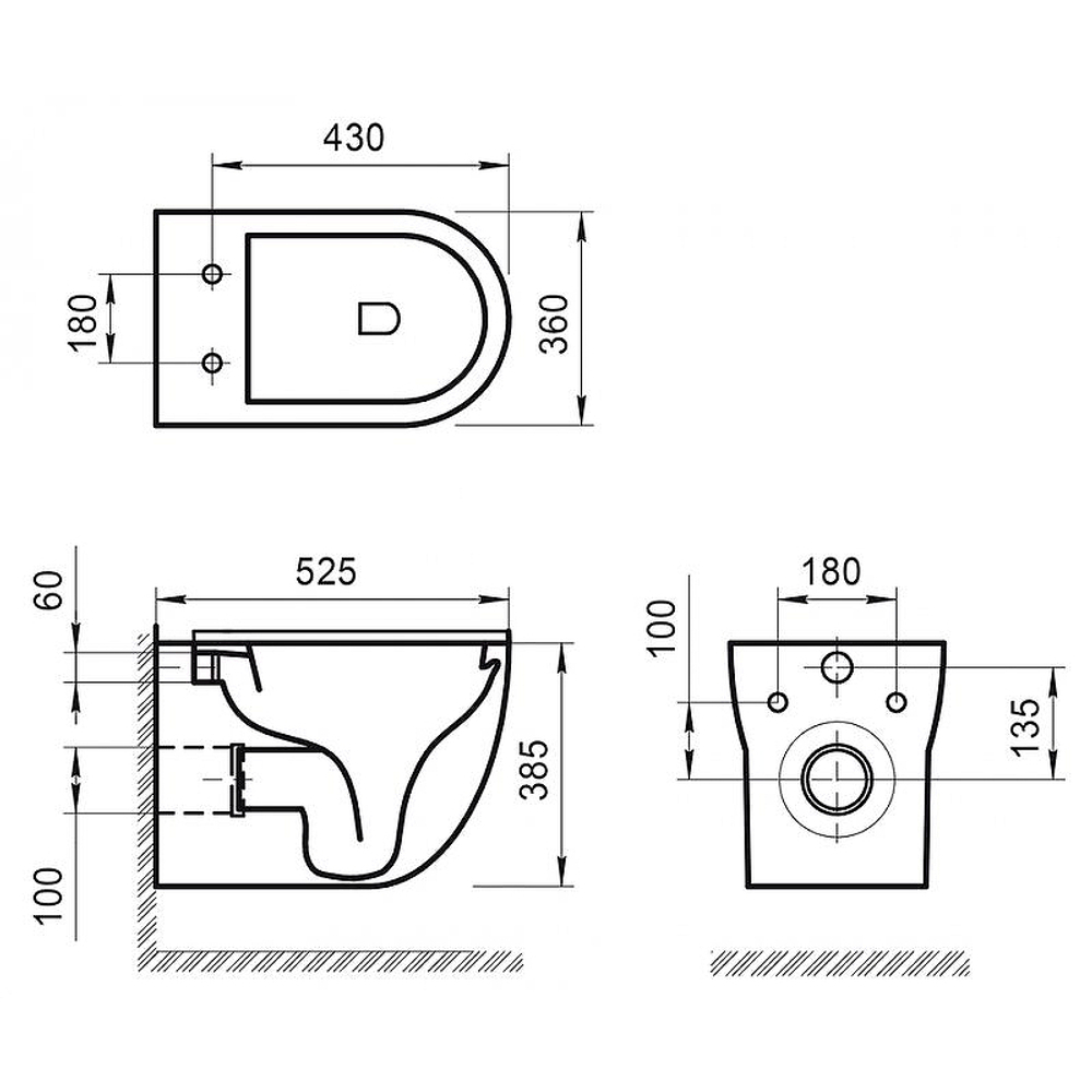Унитаз BelBagno Onda BB066CHR/BB870SC подвесной с сиденьем Микролифт