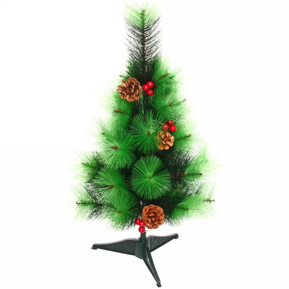 Ёлка «Тайга» 60 см, леска с шишками и ягодами (30 веток)