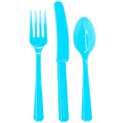 Столовые приборы Caribbean blue 24шт пластиковые