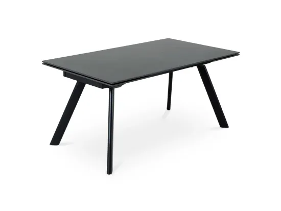 Раскладной обеденный стол Bronte черный керамика 160-240