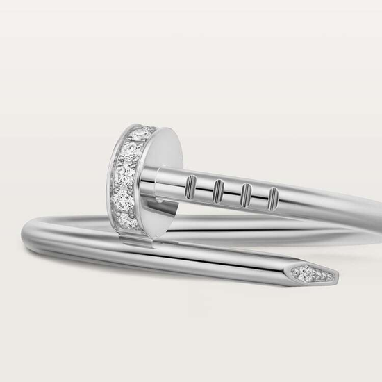 Cartier Juste un Clou ring small model в белом золоте с бриллиантами