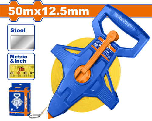 Лента измерительная стальная 50 м х 12,5 мм (10/20) WADFOW WMT3550