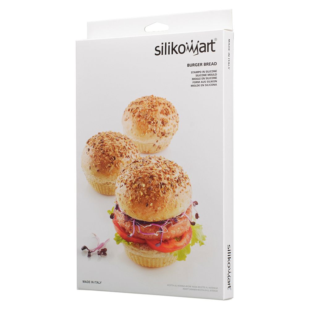 Silikomart Форма для приготовления булочек и пирожных Burger Bread 20 х 34 см силиконовая