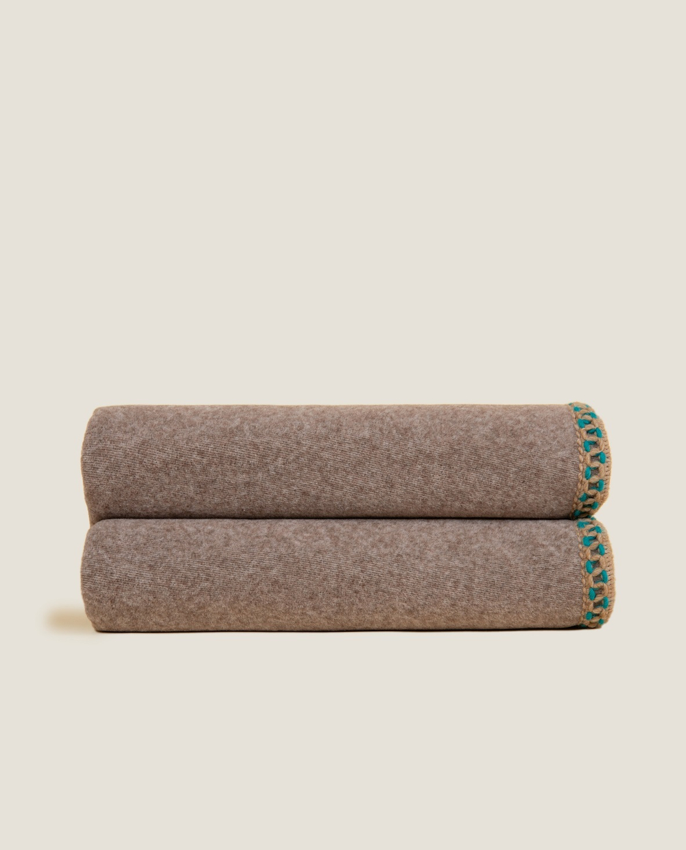 Плед 160х200 Frati Home Soft Bamboo Tortora коричневый с тесьмой Coco