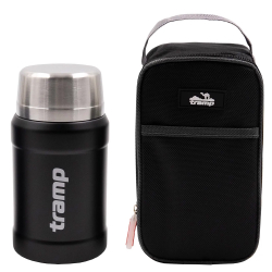 Tramp Термос с широким горлом 0.8 л с сумкой, TRC-132, черный