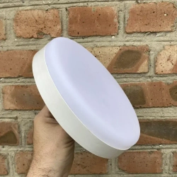 Светильник герметичный настенно-потолочный. Сверхяркий КРУГ 30Вт, со степенью защиты IP65. Размер 220х50. Холодный белый свет 6500К