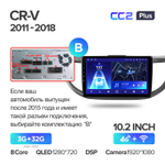 Teyes CC2 Plus 10.2" для Honda CR-V 2011-2018