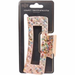 Заколка - краб для волос «AKS - VIENTO», микс 6 цветов, прямоугольник, 10,5*4см