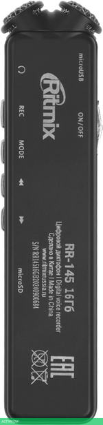 Диктофон Ritmix RR-145 16GB Black