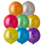 Панч-болл 45см металлик с рисунком (Ассорти)