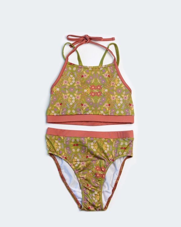 Купальник детский QAZAQ SOUL раздельный В цветочек