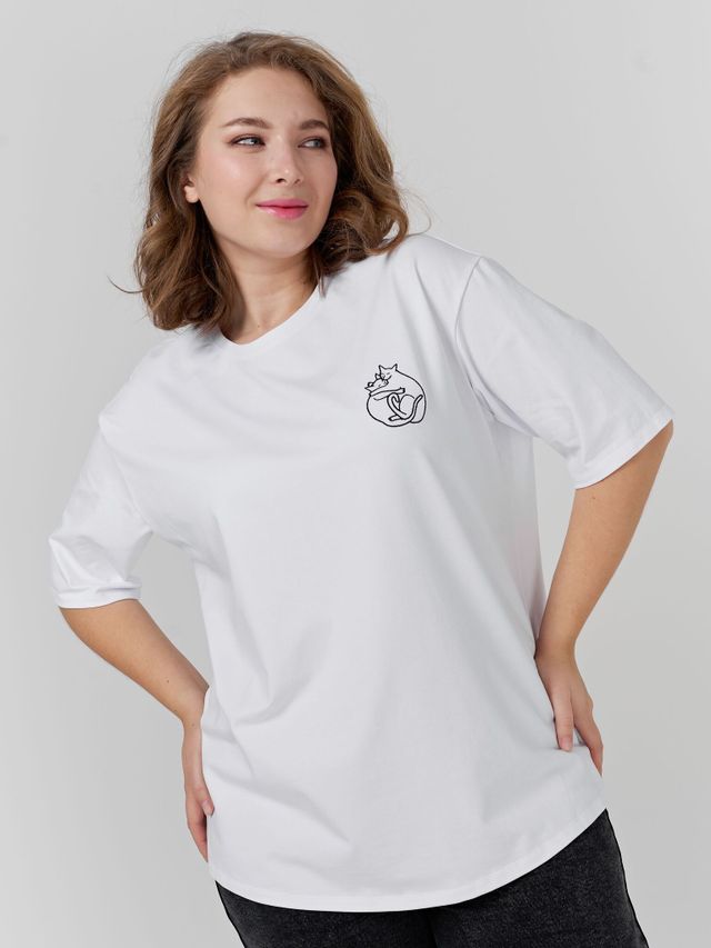 Футболка Женская Белая «Котики»