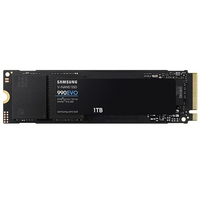 Жесткий диск SSD M.2 1Tb Samsung 990 EVO Plus, 7150/6300MBs, 800000 IOPS, V-NAND MLC, PCI-E4.0x4 (MZ-V9S1T0BW (OEM))