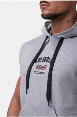 Мужская футболка Nebbia Golden Era ragtop hoodie 197 light grey