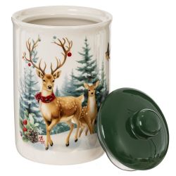 GAEM Ёмкость для сыпучих продуктов "Олени", 680 мл, L10 W10 H17 см