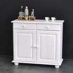 Шкаф витрина Лена двухдверный 90х39х192 см из массива сосны / буфет для кухни, белый