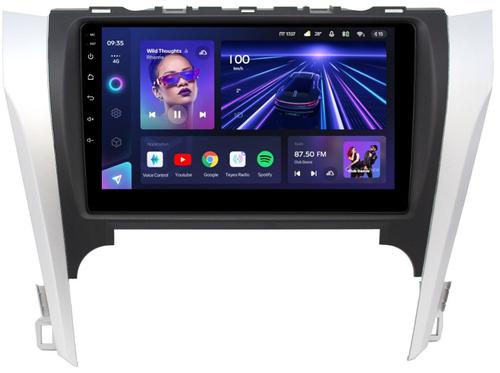 Магнитола для Toyota Camry 50 2011-2014 (рамка серебристо-черная 9) - Teyes CC3L на Android 10, CarPlay, 4G SIM-слот