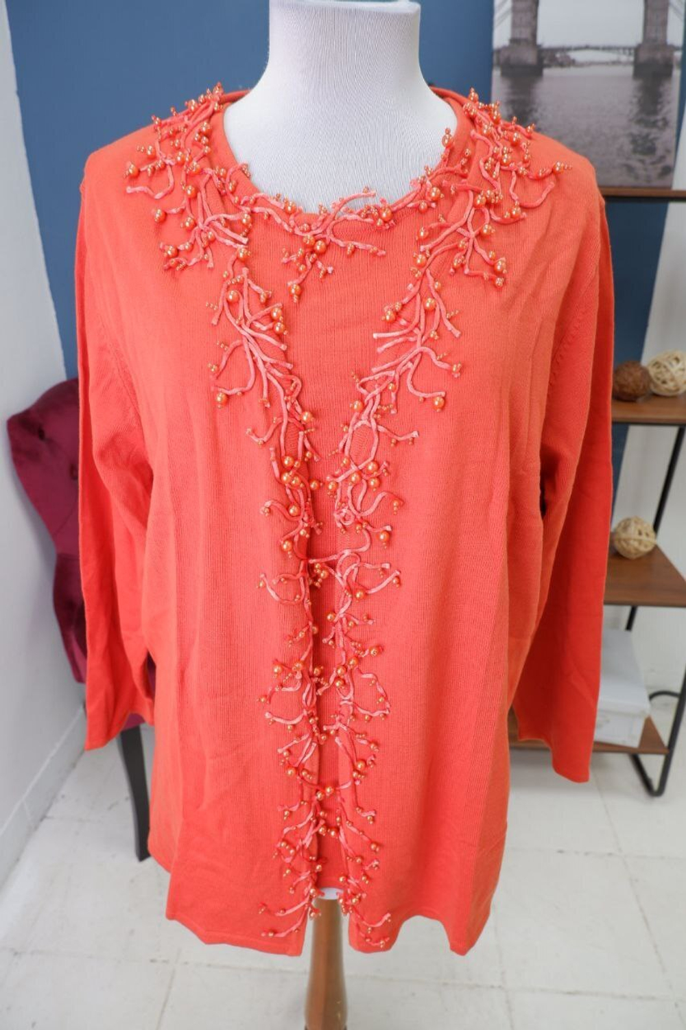 Кардиган и топ Vlas с бисером 56-58 размер, новый